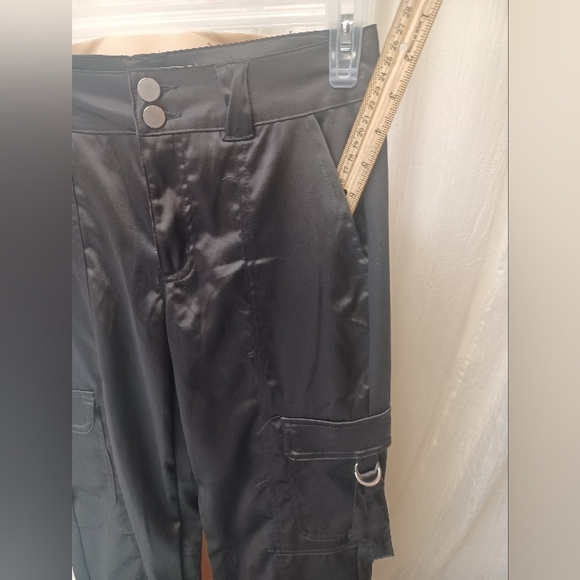 love Fire Women Size 3 Black Brown Wide Leg Jumpsuit - Picture 6 of 15